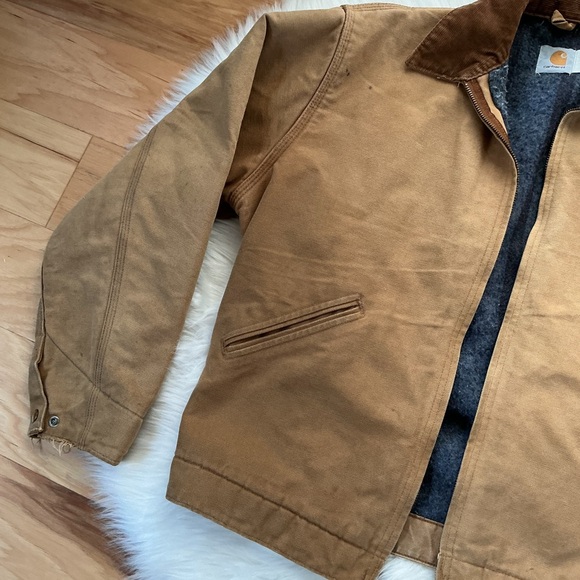 Vintage 1994 Carhartt Detroit Jacket 6BLJ Blanket Lined Sz 42 (Large)Made in USA - Picture 2 of 14